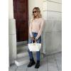 ZEAGOO Womens Sweaters Long Sleeve Tops Crew Neck Knit Pullover Sweaters Fall Fashion 2026 Dressy Casual Basic Clothes(A Warm Apricot)