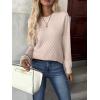 ZEAGOO Womens Sweaters Long Sleeve Tops Crew Neck Knit Pullover Sweaters Fall Fashion 2026 Dressy Casual Basic Clothes(A Warm Apricot)