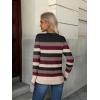ZEAGOO Womens Sweaters Long Sleeve Tops Crew Neck Knit Pullover Sweaters Fall Fashion 2026 Dressy Casual Basic Clothes(Colorblock 229)