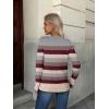 ZEAGOO Womens Sweaters Long Sleeve Tops Crew Neck Knit Pullover Sweaters Fall Fashion 2026 Dressy Casual Basic Clothes(Colorblock 276)