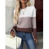 ZEAGOO Womens Sweaters Long Sleeve Tops Crew Neck Knit Pullover Sweaters Fall Fashion 2026 Dressy Casual Basic Clothes(Colorblock 284)