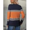 ZEAGOO Womens Sweaters Long Sleeve Tops Crew Neck Knit Pullover Sweaters Fall Fashion 2026 Dressy Casual Basic Clothes(Orange)