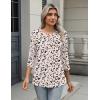 Zeagoo 3/4 Length Sleeve Women Tops Crew Neck Blouses Dressy Casual Summer T Shirts Loose Fit Business Work Clothes(An443-apricot)