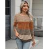 Zeagoo 3/4 Length Sleeve Women Tops Crew Neck Blouses Dressy Casual Summer T Shirts Loose Fit Business Work Clothes(Jh398-geometric)