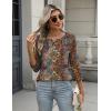 Zeagoo 3/4 Length Sleeve Women Tops Crew Neck Blouses Dressy Casual Summer T Shirts Loose Fit Business Work Clothes(Mz721)
