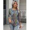 Zeagoo 3/4 Length Sleeve Women Tops Crew Neck Blouses Dressy Casual Summer T Shirts Loose Fit Business Work Clothes(Mz779)
