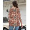Zeagoo 3/4 Length Sleeve Women Tops Crew Neck Blouses Dressy Casual Summer T Shirts Loose Fit Business Work Clothes(Mz896)