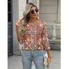 Zeagoo 3/4 Length Sleeve Women Tops Crew Neck Blouses Dressy Casual Summer T Shirts Loose Fit Business Work Clothes(Mz896)