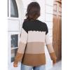 Zeagoo Fall Sweaters for Women 2025 Casual Crewneck Knit Long Sleeve Loose Pullover Sweater Outfits Tops(Black Brown Striped)