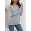 Zeagoo Fall Sweaters for Women 2025 Casual Crewneck Knit Long Sleeve Loose Pullover Sweater Outfits Tops(Gray)