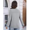Zeagoo Fall Sweaters for Women 2025 Casual Crewneck Knit Long Sleeve Loose Pullover Sweater Outfits Tops(Gray)