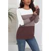 Zeagoo Fall Sweaters for Women 2025 Casual Crewneck Knit Long Sleeve Loose Pullover Sweater Outfits Tops(Multicolored)