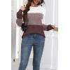 Zeagoo Fall Sweaters for Women 2025 Casual Crewneck Knit Long Sleeve Loose Pullover Sweater Outfits Tops(Multicolored)