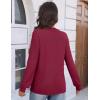 Zeagoo Fall Sweaters for Women 2025 Casual Crewneck Knit Long Sleeve Loose Pullover Sweater Outfits Tops(Wine Red)