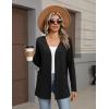 Zeagoo Lightweight Cardigan for Women 2026 Long Sleeve Open Front Casual Cardigans with Pockets(Black)