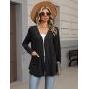Zeagoo Lightweight Cardigan for Women 2026 Long Sleeve Open Front Casual Cardigans with Pockets(Black)