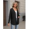 Zeagoo Lightweight Cardigan for Women 2026 Long Sleeve Open Front Casual Cardigans with Pockets(Black)