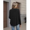 Zeagoo Lightweight Cardigan for Women 2026 Long Sleeve Open Front Casual Cardigans with Pockets(Black)