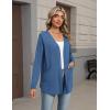 Zeagoo Lightweight Cardigan for Women 2026 Long Sleeve Open Front Casual Cardigans with Pockets(Blue)