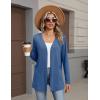 Zeagoo Lightweight Cardigan for Women 2026 Long Sleeve Open Front Casual Cardigans with Pockets(Blue)