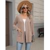 Zeagoo Lightweight Cardigan for Women 2026 Long Sleeve Open Front Casual Cardigans with Pockets(Khaki)