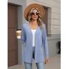 Zeagoo Lightweight Cardigan for Women 2026 Long Sleeve Open Front Casual Cardigans with Pockets(Light Blue)