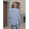 Zeagoo Lightweight Cardigan for Women 2026 Long Sleeve Open Front Casual Cardigans with Pockets(Light Blue)