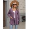 Zeagoo Lightweight Cardigan for Women 2026 Long Sleeve Open Front Casual Cardigans with Pockets(Purple)