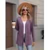 Zeagoo Lightweight Cardigan for Women 2026 Long Sleeve Open Front Casual Cardigans with Pockets(Purple)