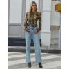 Zeagoo Long Sleeve Shirts for Women Floral Mesh Sheer Top Mock Neck Double Lined Fitted Going Out Blouses(Cx295)