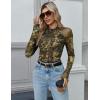 Zeagoo Long Sleeve Shirts for Women Floral Mesh Sheer Top Mock Neck Double Lined Fitted Going Out Blouses(Cx295)