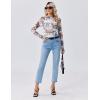 Zeagoo Long Sleeve Shirts for Women Floral Mesh Sheer Top Mock Neck Double Lined Fitted Going Out Blouses(Dw137)