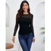 Zeagoo Long Sleeve Shirts for Women Sheer Mesh Sexy Blouses Fall Fashion Crewneck Going Out Tops(Black Leopard Print)