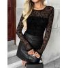 Zeagoo Long Sleeve Shirts for Women Sheer Mesh Sexy Blouses Fall Fashion Crewneck Going Out Tops(Floral Print-zw781)