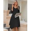 Zeagoo Midi Dresses Women 2026 Spring Dress 3/4 Sleeve Casual Dresses with Pockets A Line Summer Beach Sundress(Black)