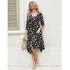 Zeagoo Midi Dresses Women 2026 Spring Dress 3/4 Sleeve Casual Dresses with Pockets A Line Summer Beach Sundress(Daisy)