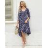 Zeagoo Midi Dresses Women 2026 Spring Dress 3/4 Sleeve Casual Dresses with Pockets A Line Summer Beach Sundress(Flower Branch)