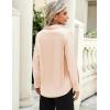 Zeagoo Satin Blouses for Women Casual Long Sleeve Button Down Silk Shirts Dressy Business Work Tunic Top(Champagne)