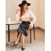Zeagoo Satin Blouses for Women Casual Long Sleeve Button Down Silk Shirts Dressy Business Work Tunic Top(Champagne)