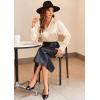 Zeagoo Satin Blouses for Women Casual Long Sleeve Button Down Silk Shirts Dressy Business Work Tunic Top(Light Khaki)