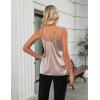 Zeagoo Silk Camisole Tops for Women 2026 V Neck Satin Tank Top Spaghetti Strap Cross Back Sleeveless Summer Blouses(1 Pack: Light Champagne)
