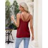 Zeagoo Silk Camisole Tops for Women 2026 V Neck Satin Tank Top Spaghetti Strap Cross Back Sleeveless Summer Blouses(2 Pack: Black+wine Red)