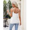 Zeagoo Silk Camisole Tops for Women 2026 V Neck Satin Tank Top Spaghetti Strap Cross Back Sleeveless Summer Blouses(2 Pack: Brown+white)