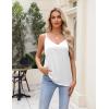 Zeagoo Silk Camisole Tops for Women 2026 V Neck Satin Tank Top Spaghetti Strap Cross Back Sleeveless Summer Blouses(2 Pack: Champagne+white)