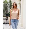 Zeagoo Silk Camisole Tops for Women 2026 V Neck Satin Tank Top Spaghetti Strap Cross Back Sleeveless Summer Blouses(2 Pack: Champagne+white)