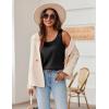 Zeagoo Silk Satin Tank Tops for Women Scoop Neck Sleeveless Camisole Tops 2026 Summer Basic Blouses(Black)