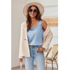 Zeagoo Silk Satin Tank Tops for Women Scoop Neck Sleeveless Camisole Tops 2026 Summer Basic Blouses(Light Blue)