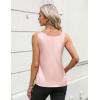 Zeagoo Silk Satin Tank Tops for Women Scoop Neck Sleeveless Camisole Tops 2026 Summer Basic Blouses(Light Pink)