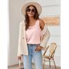 Zeagoo Silk Satin Tank Tops for Women Scoop Neck Sleeveless Camisole Tops 2026 Summer Basic Blouses(Light Pink)