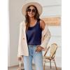 Zeagoo Silk Satin Tank Tops for Women Scoop Neck Sleeveless Camisole Tops 2026 Summer Basic Blouses(Navy Blue)